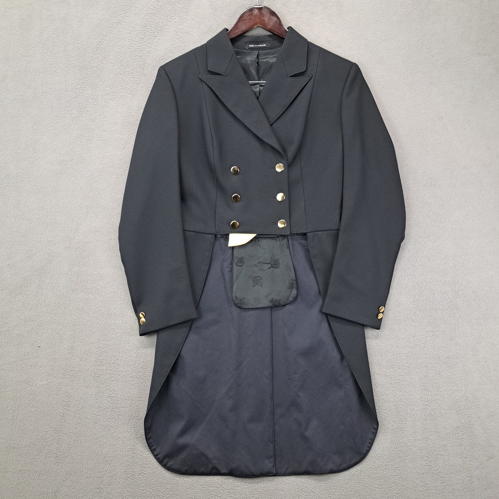 Pytchley Made in England Black Tailcoat 36R 12R Equestrian Fox Hunting Riding